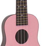 Maxbell Acoustic Ukulele Toy Portable Wood Early Educational 4 Strings Pink
