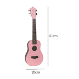 Maxbell Acoustic Ukulele Toy Portable Wood Early Educational 4 Strings Pink