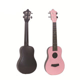 Maxbell Acoustic Ukulele Toy Portable Wood Early Educational 4 Strings Pink