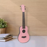 Maxbell Acoustic Ukulele Toy Portable Wood Early Educational 4 Strings Pink