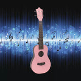 Maxbell Acoustic Ukulele Toy Portable Wood Early Educational 4 Strings Pink