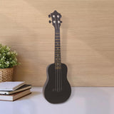 Maxbell Acoustic Ukulele Toy Portable Wood Early Educational 4 Strings Black