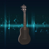 Maxbell Acoustic Ukulele Toy Portable Wood Early Educational 4 Strings Black