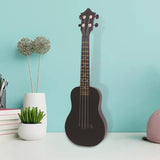 Maxbell Acoustic Ukulele Toy Portable Wood Early Educational 4 Strings Black