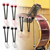 Maxbell 2 Pieces Drum Mallets Bass Percussion Mallets for Players Drum trumpet Teams 32.5cm white Black