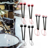 Maxbell 2 Pieces Drum Mallets Bass Percussion Mallets for Players Drum trumpet Teams 32.5cm white Black