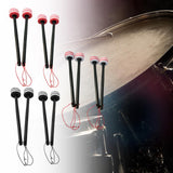 Maxbell 2 Pieces Drum Mallets Bass Percussion Mallets for Players Drum trumpet Teams 32.5cm white Black