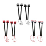 Maxbell 2 Pieces Drum Mallets Bass Percussion Mallets for Players Drum trumpet Teams 32.5cm white Black