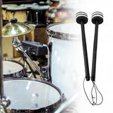 Maxbell 2 Pieces Drum Mallets Bass Percussion Mallets for Players Drum trumpet Teams 32.5cm white Black