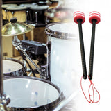 Maxbell 2 Pieces Drum Mallets Bass Percussion Mallets for Players Drum trumpet Teams 32.5cm Red White