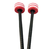 Maxbell 2 Pieces Drum Mallets Bass Percussion Mallets for Players Drum trumpet Teams 30cm Red White