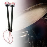Maxbell 2 Pieces Drum Mallets Bass Percussion Mallets for Players Drum trumpet Teams 32.5cm gray red