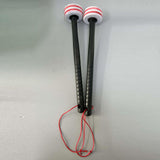 Maxbell 2 Pieces Drum Mallets Bass Percussion Mallets for Players Drum trumpet Teams 30cm gray red