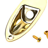 Maxbell Guitar Jack Socket Sturdy Zinc Alloy Output Musician for Guitar Bass Parts Golden