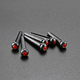 Maxbell 6 Packs Guitar Bridge Pins Replacement Parts Decorative for Acoustic Guitar Red