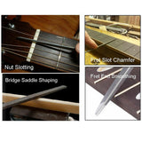 Maxbell 5Pcs Guitar Fret File Guitar Repairing Fret Leveling for Guitar Ukulele