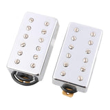 Maxbell Double Coil Pickups Set for 6 Strings Electric Guitar Accessories Parts Argent 12