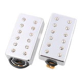 Maxbell Double Coil Pickups Set for 6 Strings Electric Guitar Accessories Parts Argent 12