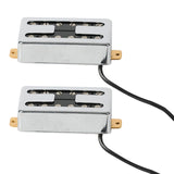 Maxbell Double Coil Pickups Set for 6 Strings Electric Guitar Accessories Parts Argent HI