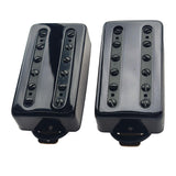 Maxbell Double Coil Pickups Set for 6 Strings Electric Guitar Accessories Parts 11 Shape Black