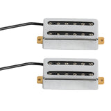 Maxbell Double Coil Pickups Set for 6 Strings Electric Guitar Accessories Parts Argent 11