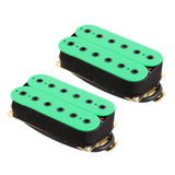 Maxbell 2Pcs Guitar Pickup Double Coil 4P Prewired for Electric Guitar Instrument Green