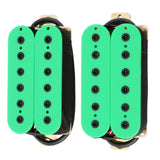 Maxbell 2Pcs Guitar Pickup Double Coil 4P Prewired for Electric Guitar Instrument Green