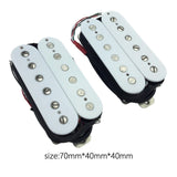 Maxbell 2 Pieces Guitar Pickup Double Coil Humbucker Low Noise for Electric Guitar White