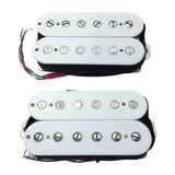 Maxbell 2 Pieces Guitar Pickup Double Coil Humbucker Low Noise for Electric Guitar White