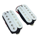 Maxbell 2 Pieces Guitar Pickup Double Coil Humbucker Low Noise for Electric Guitar White
