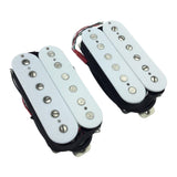Maxbell 2 Pieces Guitar Pickup Double Coil Humbucker Low Noise for Electric Guitar White