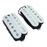 Maxbell 2 Pieces Guitar Pickup Double Coil Humbucker Low Noise for Electric Guitar White