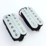 Maxbell 2 Pieces Guitar Pickup Double Coil Humbucker Low Noise for Electric Guitar White