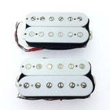 Maxbell 2 Pieces Guitar Pickup Double Coil Humbucker Low Noise for Electric Guitar White