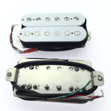 Maxbell 2 Pieces Guitar Pickup Double Coil Humbucker Low Noise for Electric Guitar White