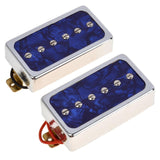 Maxbell Universal Single Coil Pickups Durable Soap Bar for LP Electric guitar Blue Pearl