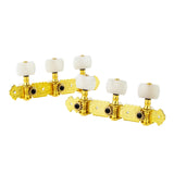 Maxbell 2 Pieces Universal String Tuning Pegs 3L 3R Replacements for Electric Guitar White
