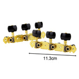 Maxbell 2 Pieces Universal String Tuning Pegs 3L 3R Replacements for Electric Guitar Black