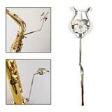Maxbell Portable Clarinet Marching Lyre Music Clip Metal Holder for Alto Sax Tenor