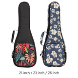 Maxbell Ukelele Carrying Case Nylon for Soprano Concert Tenor Thick Padded 21inch Black