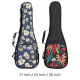 Maxbell Ukelele Carrying Case Nylon for Soprano Concert Tenor Thick Padded 21inch Black