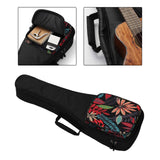 Maxbell Ukelele Carrying Case Nylon for Soprano Concert Tenor Thick Padded 23inch Black