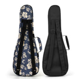 Maxbell Ukelele Carrying Case Nylon for Soprano Concert Tenor Thick Padded 23inch Blue