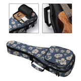 Maxbell Ukelele Carrying Case Nylon for Soprano Concert Tenor Thick Padded 26inch Blue