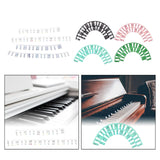 Maxbell Silicone Piano Stickers Portable Dustproof for Boys and Girls Beginners White bottom color
