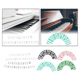 Maxbell Silicone Piano Stickers Portable Dustproof for Boys and Girls Beginners White bottom color
