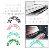 Maxbell Silicone Piano Stickers Portable Dustproof for Boys and Girls Beginners White bottom color