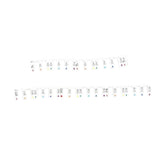 Maxbell Silicone Piano Stickers Portable Dustproof for Boys and Girls Beginners White bottom color