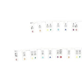 Maxbell Silicone Piano Stickers Portable Dustproof for Boys and Girls Beginners White bottom color