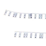 Maxbell Silicone Piano Stickers Portable Dustproof for Boys and Girls Beginners White bottom black